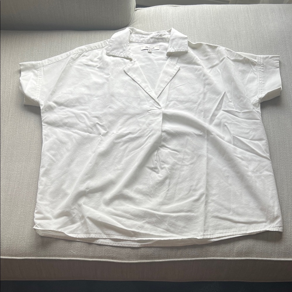 Madewell White Casual Button Down Shirt